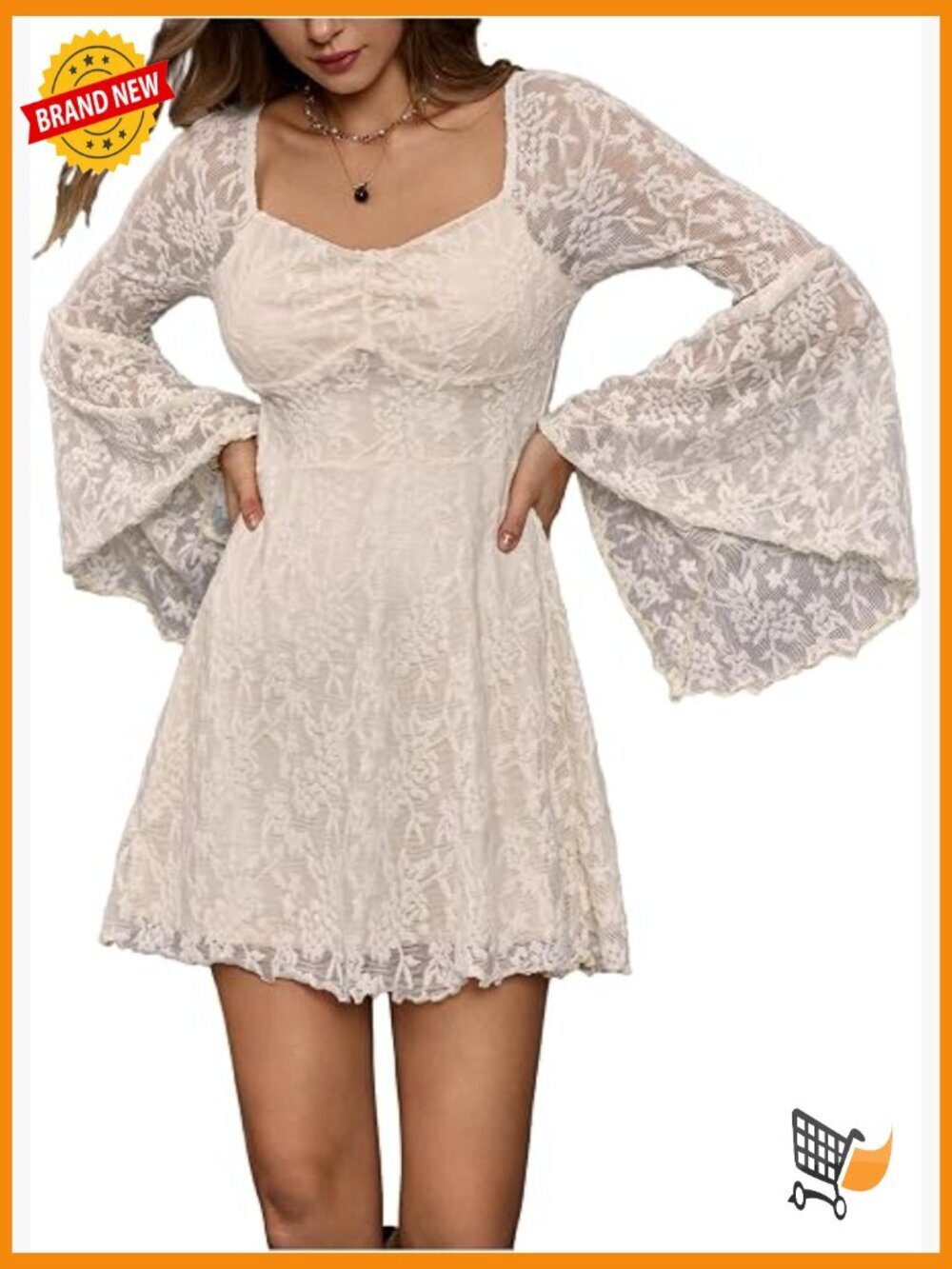 Floral Jacquard Mesh Gothic Dress Bell Long Sleeve A Line Vintage